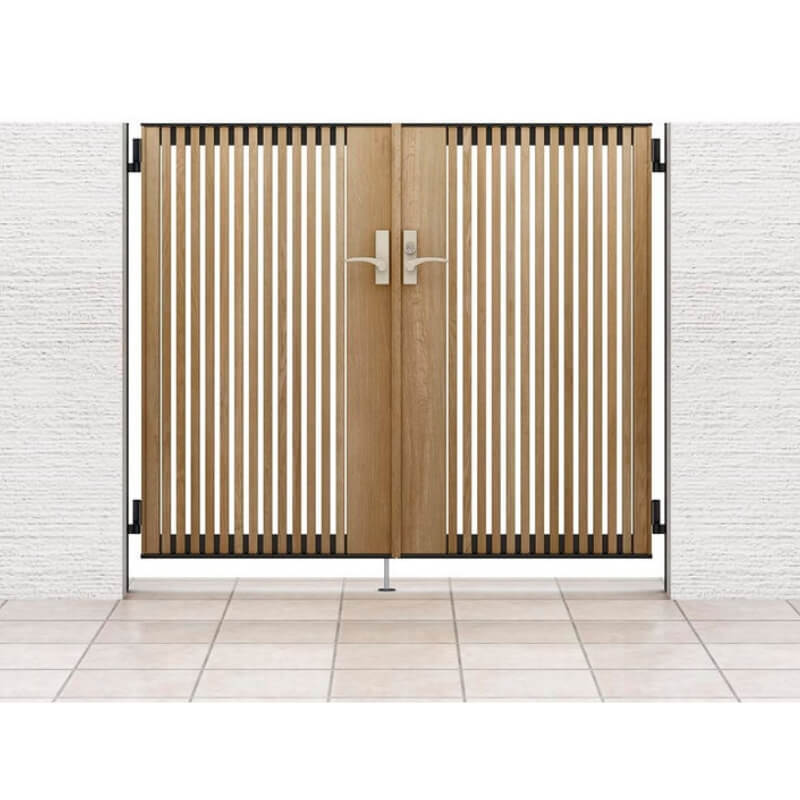 開き門扉AB ウッディTS1型両開き 埋込当て嵌める 名まえ08-16 扉大きさW1600(800+800)×H1600粍 リクシル LIXIL 開き門扉 今めかしい 分かりやすい リフォーム