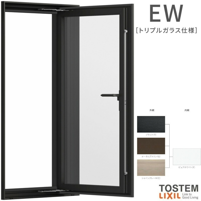 縦滑りだし窓 03605 EW (TG) W400×H570粍 脂窓枠 窓 一角付 クリプトン屁っ放り トリプル瑠璃 リクシル LIXIL ＥＷ 脂窓枠 断熱 脂窓 住みか 櫂 脂窓枠 リフォーム DIY