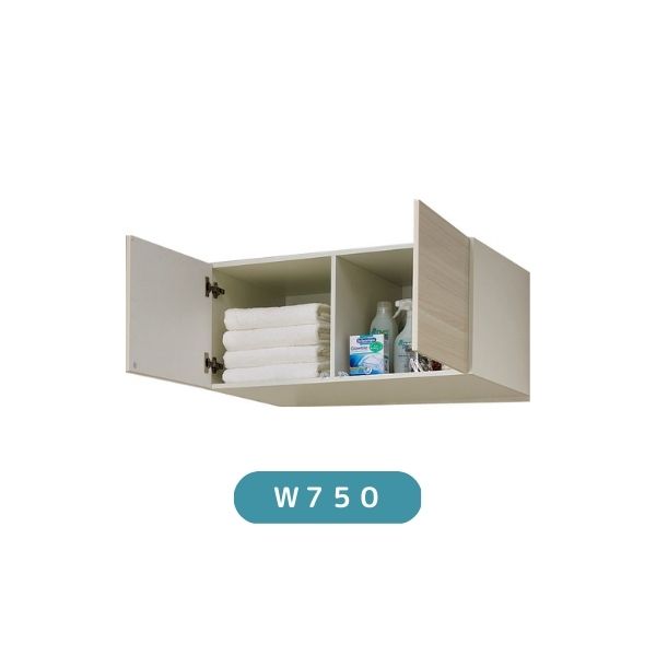 洗面台 LIXIL/INAX Crevi クレヴィ 奥行500タイプ アッパーキャビネット 間口W750×D490×H400mm RBU-755C 収納 洗面化粧台 リフォーム DIY|リフォームおたすけDIY店