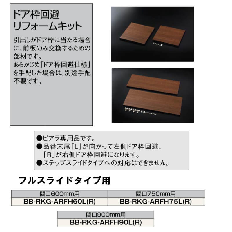 21年製 洗面化粧台リクシルピアラドア枠回避リフォームキットフルスライドタイプ用間口w600mm用bb Rkg Arfh60l R 洗面台 リフォームdiy 正規激安値下げ
