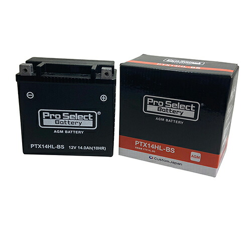 【マラソンクーポンあり】バイク バッテリー ハーレー 04年以降の スポーツスター /Pro Select Battery ハーレー用 AGMバッテリー PTX14HL-BS (YTX14L-BS互換)【取り寄せ】