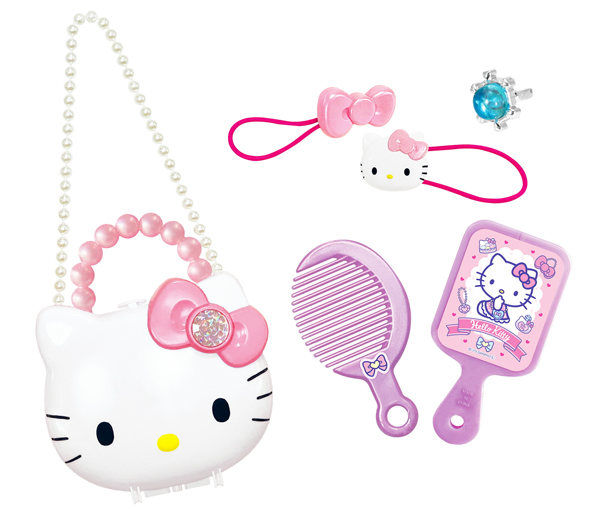 【新品未使用】限定　ハローキティーちゃん　かごショルダーバッグ パール付き 付録】セブンで買える「キティちゃんのショルダーバッグ」が