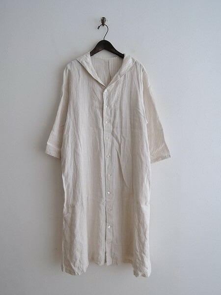 楽天市場 ネストローブ Nest Robe ストライプ柄セーラーカラーリネンシャツワンピース 中古 g91 高価買取中 ブランド古着買取drop