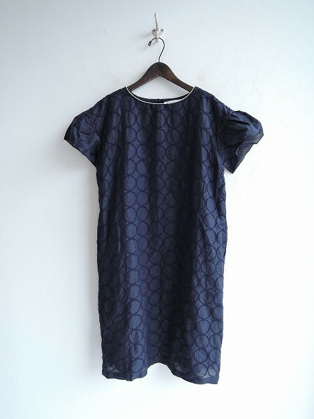 ミナペルホネン Mina Perhonen Tambourine 刺繍ワンピース 40 中古 40k91 Tambourine 高価買取中 店頭受取対応商品 ブランド古着買取drop