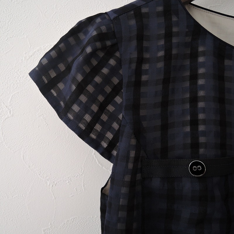 楽天市場 トッカ Tocca シースルーチェックキャップスリーブワンピース 0 中古 62l91 高価買取中 ブランド古着買取drop