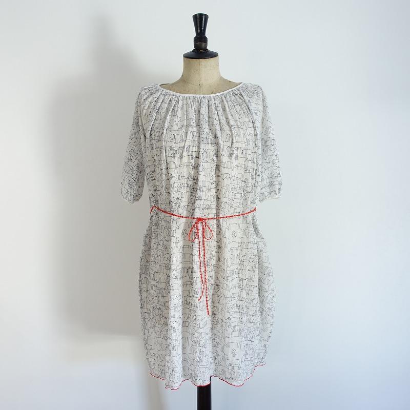 レディースファッション ワンピース 正規通販 Mina ミナペルホネン Perhonen 36 中古 g02 高価買取中 Treasureコットンプリントギャザードレス Www Mtsnparung Sch Id