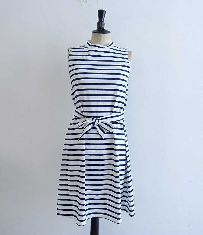楽天市場 ルミノア Le Minor コットンボーダーハイネックノースリーブワンピース 中古 80g02 高価買取中 ブランド古着買取drop