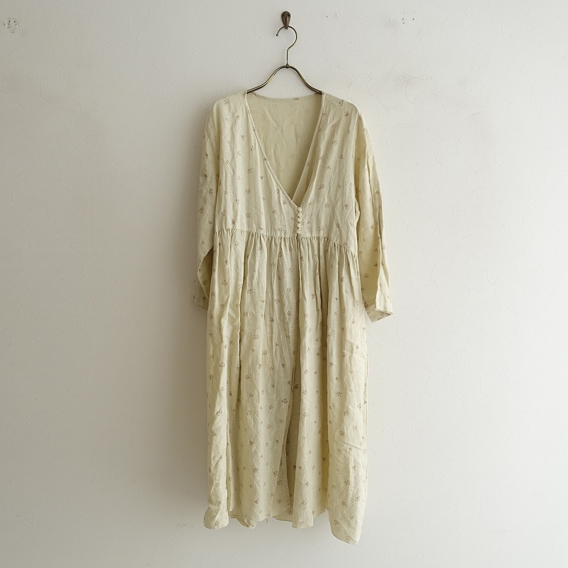色々な ワンピース F 中古 50h02 高価買取中 リネンクレマチスプリントカシュクールドレス Robe Nest ネストローブ Dgb Gov Bf