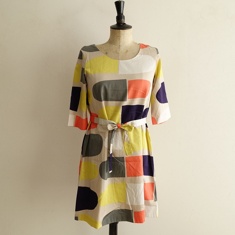 Suklaajatski 21j02 コットンプリントワンピース ワンピース Marimekko Suklaajatski 中古 36 マリメッコ 高価買取中 マリメッコ ブランド古着買取drop