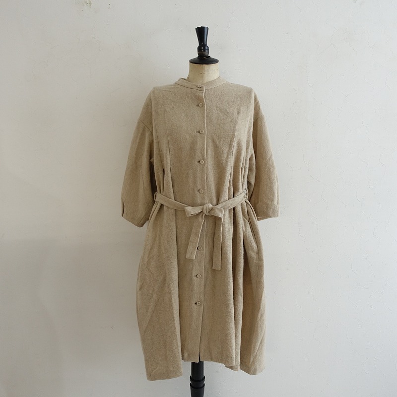 アピースオブライブラリー Library Of ウール混フロントボタンワンピース A Library ウール混フロントボタンワンピース Piece Piece ブランド古着買取drop 中古 高価買取中 51j02