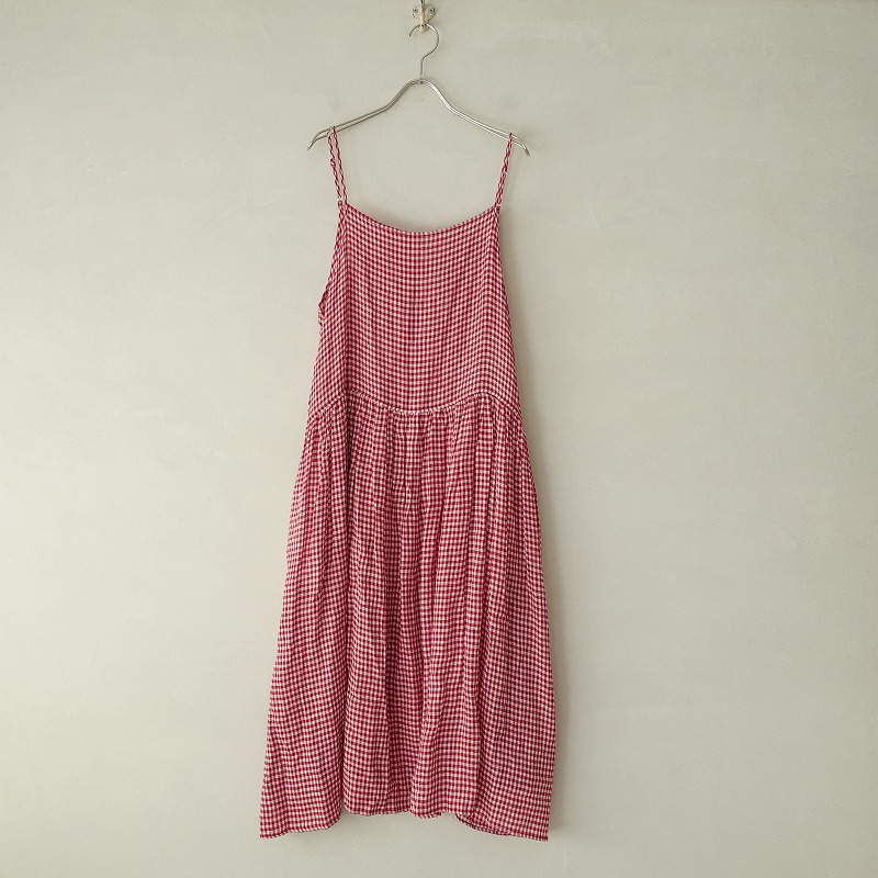 最も優遇の ワンピース ネストローブ Nest F 中古 61k02 高価買取中 リネンガーゼギンガムチェックキャミワンピース Robe Usinskcrb Ru