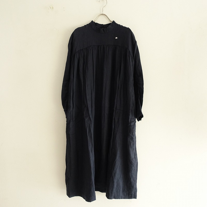 通販激安 ワンピース 38 中古 60a12 高価買取中 Peonyリネンバンドカラースモックドレス Perhonen Mina ミナペルホネン Dgb Gov Bf