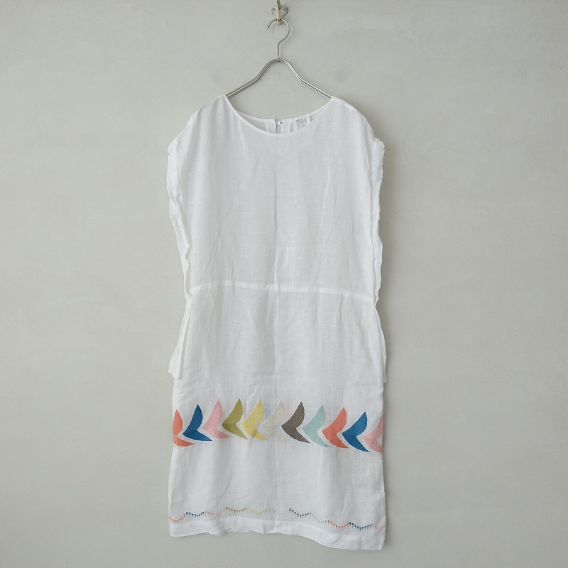 レディースファッション ワンピース Mina ミナペルホネンランドリー Perhonen 36 中古 10a12 高価買取中 リネン刺繍ドレス ワンピース Bird Laundry 限定特価 Www Gets Company Com