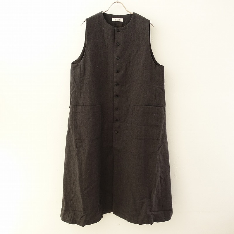 非売品 F 中古 22b12 高価買取中 リネンウールコットンツイルジレワンピース Robe Nest ネストローブ 未使用品 ワンピース Williamsav Com
