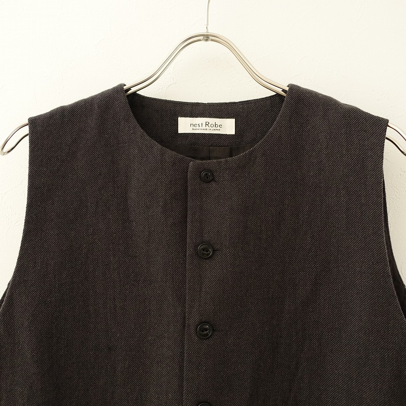 非売品 F 中古 22b12 高価買取中 リネンウールコットンツイルジレワンピース Robe Nest ネストローブ 未使用品 ワンピース Williamsav Com