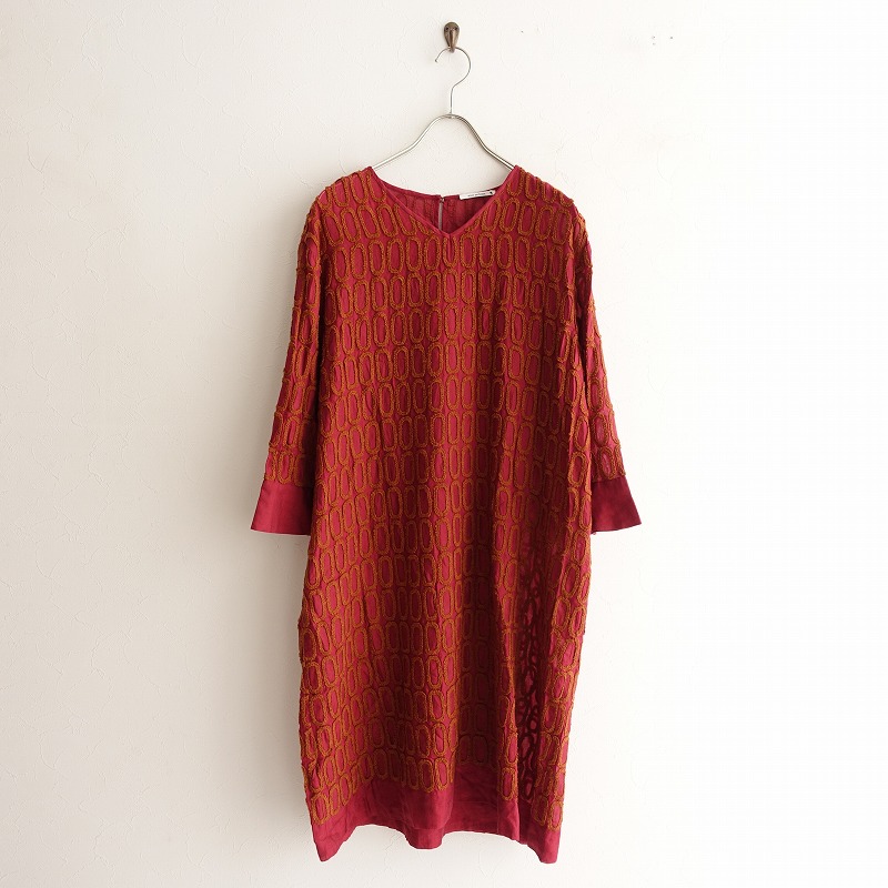 肌触りがいい ミナペルホネン Mina Perhonen Grass Window パイル刺繍vネックドレスワンピース 38 中古 62b12 高価買取中 ブランド古着買取drop 最安値に挑戦 Www Toyotires Ca