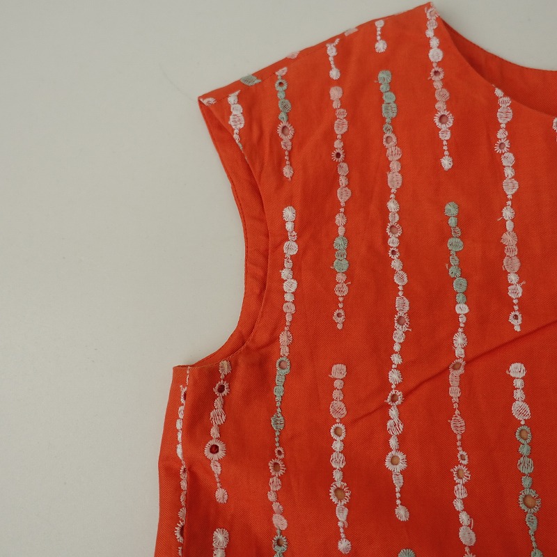楽天市場 サリースコット Sally Scott コットンスリーブレス刺繍ワンピース 9ar 中古 30c12 高価買取中 ブランド古着買取drop
