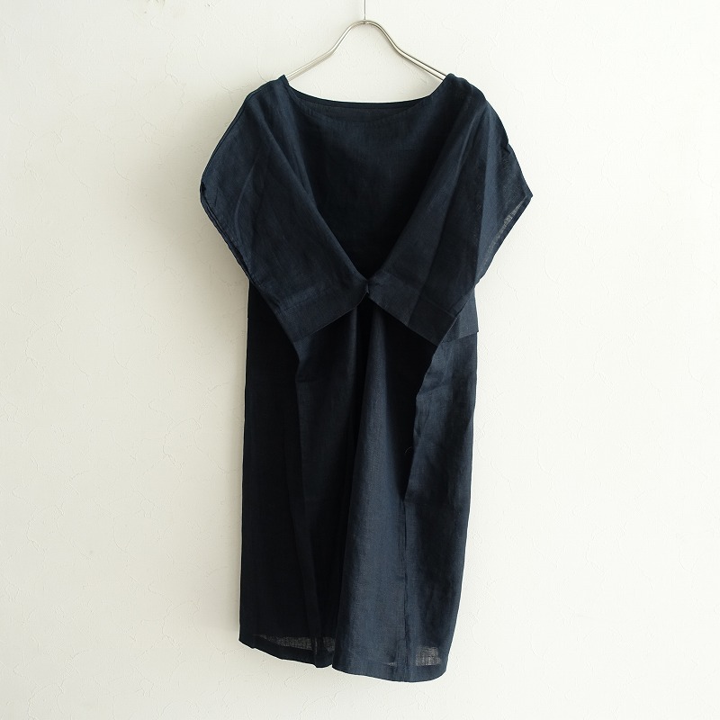 ブランド古着買取drop Flw フォグリネンワーク 高価買取中 中古 03c12 フォグリネンワーク Flw リネン布帛ボートネックワイドワンピース
