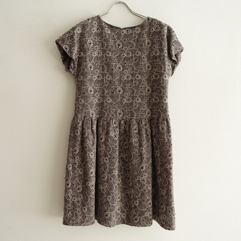 Scott 中古 高価買取中 Sally ヘリンボーンフラワー刺繍ワンピース 9ar ブランド古着買取drop ヘリンボーンフラワー刺繍 ワンピース Scott Sally 70d12 サリースコット