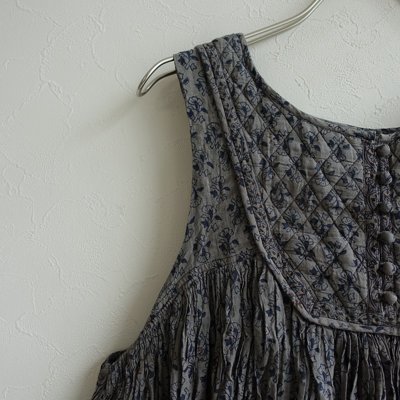 楽天市場 メゾンドソイル Maison De Soil ハンドプリントノースリギャザーワンピース 中古 31c12 高価買取中 ブランド古着買取drop