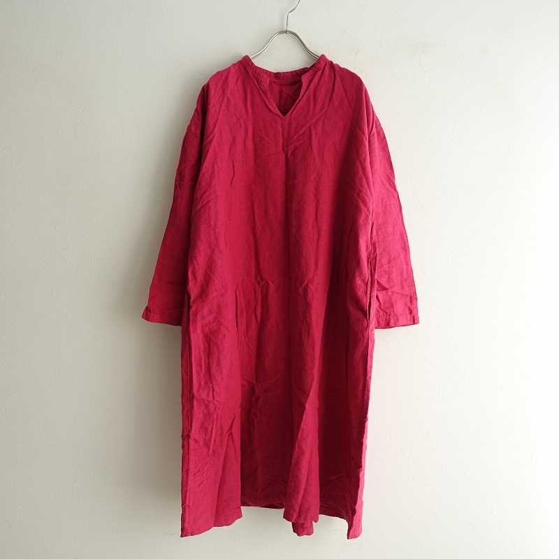 レディースファッション ワンピース 男女兼用 ネストローブ Nest Robe リネンキーネックスモックドレス 中古 d12 高価買取中 Cezar In