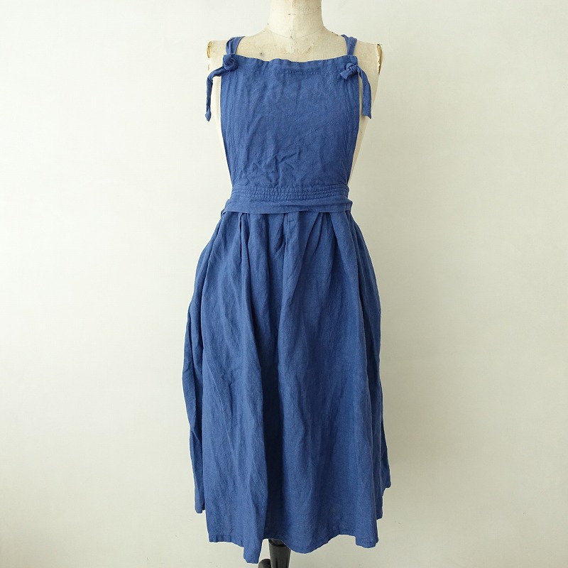 レディースファッション ワンピース 女の子向けプレゼント集結 ネストローブ 中古 10f12 高価買取中 リネンエプロンワンピース Robe Nest Dongrenursery Com