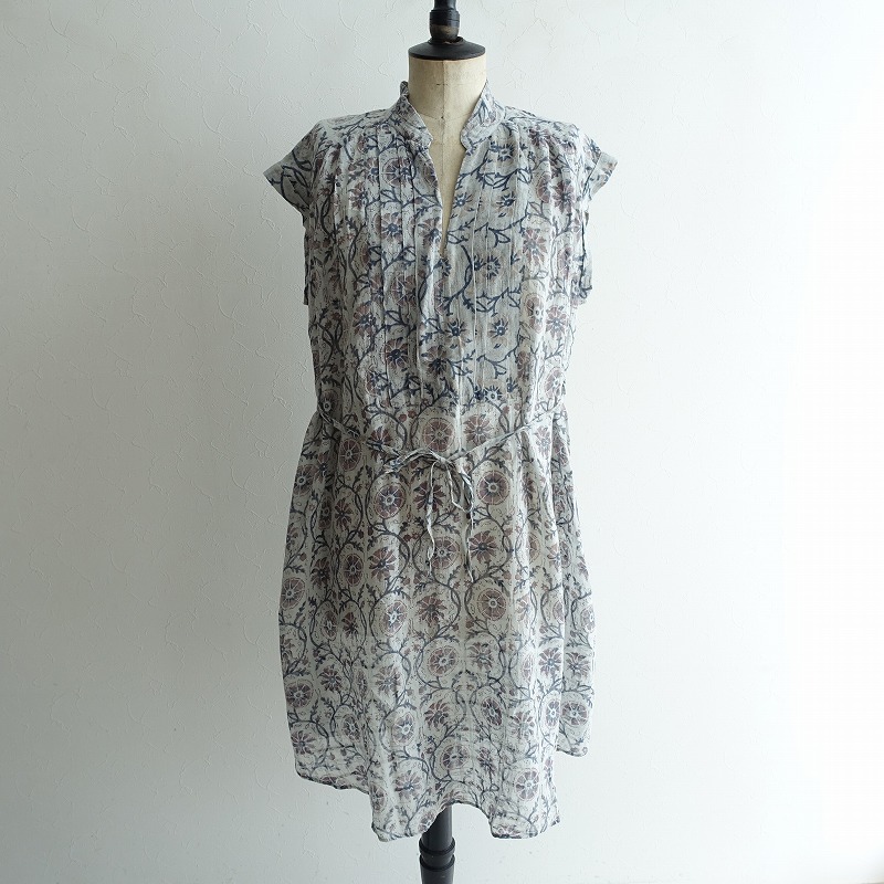 パドカレ Pas De Calais チェックガーゼプリントシャツワンピース 34 中古 02e12 高価買取中 Francophile Dk