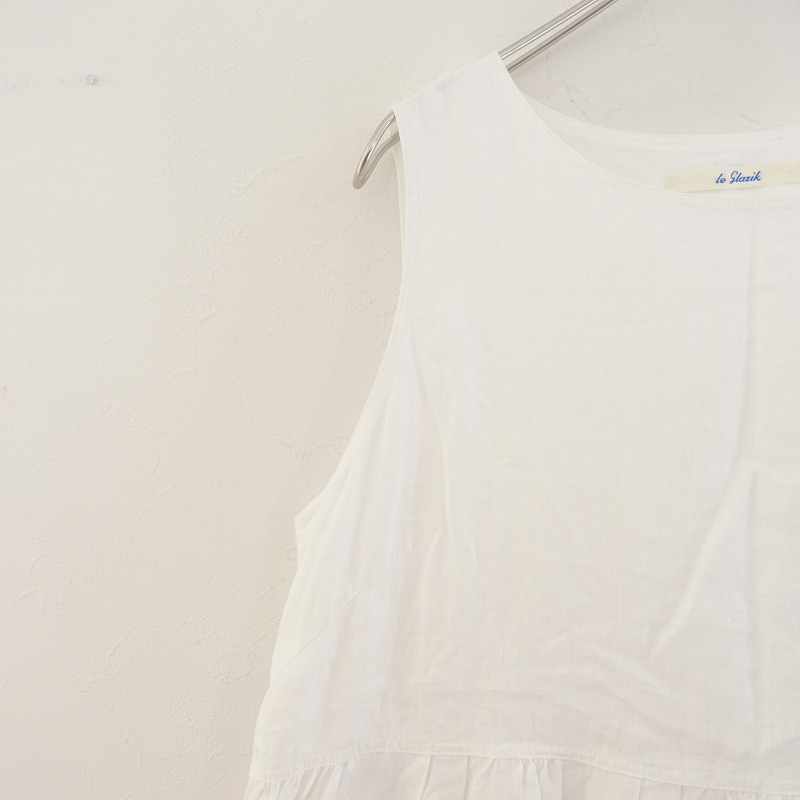 ルグラジック Le Glazik リネンノースリーブワンピース 36 中古 03f12 高価買取中 Rvcconst Com