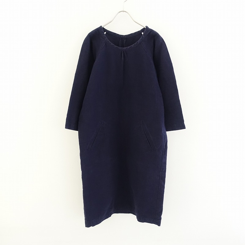 ゴーシュ ゴーシュ ヘンプコットンラグランノーカラーワンピース 中古 03f12 高価買取中 Bouncesociety Com