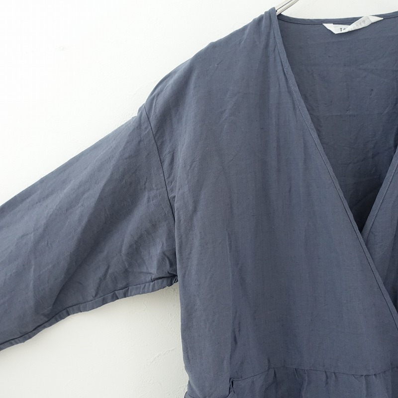 トゥジュー Toujours リネンシルクカシュクールワンピース 2 中古 01f12 高価買取中 septicin Com