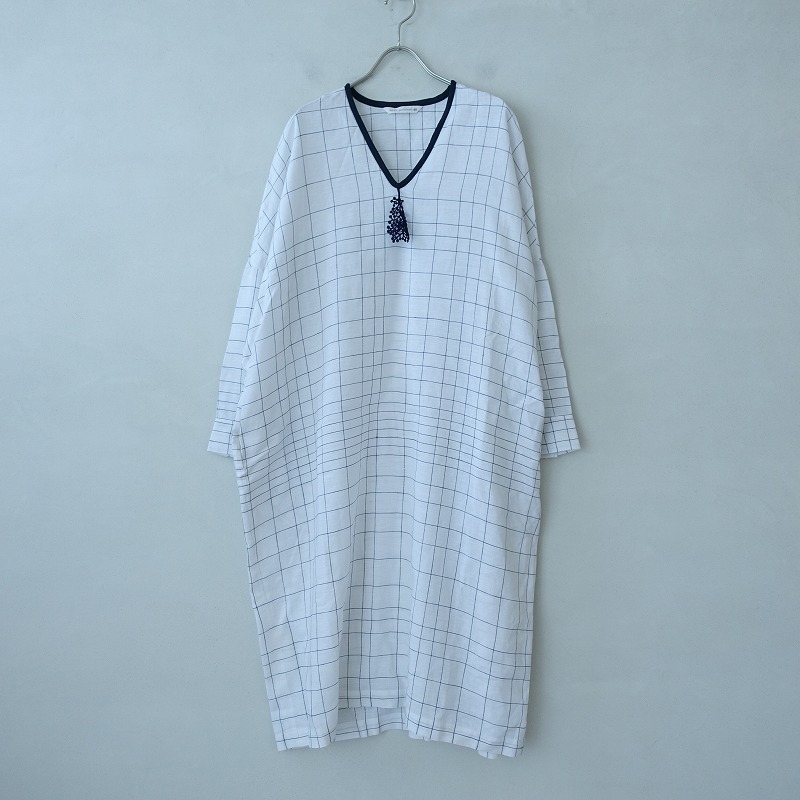 Town ワンピース チェック柄ワンピース Mina Check Check チェック柄ワンピース Perhonen 40 中古 ブランド古着買取drop 11f12 ミナペルホネン 高価買取中