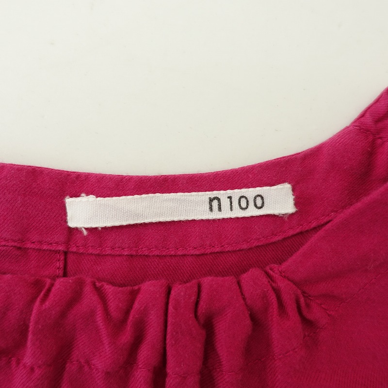 エヌワンハンドレッド N100 コットンシルクノースリーブギャザーワンピース 34 中古 41f12 高価買取中 septicin Com