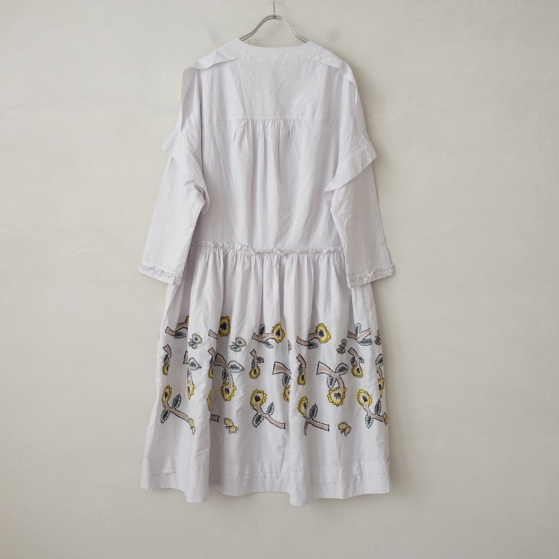 Mina ミナペルホネン ミナペルホネン Perhonen コットンシルクドット刺繍ドレスワンピース Yume 52g12 中古 ワンピース 36 高価買取中 ブランド古着買取drop