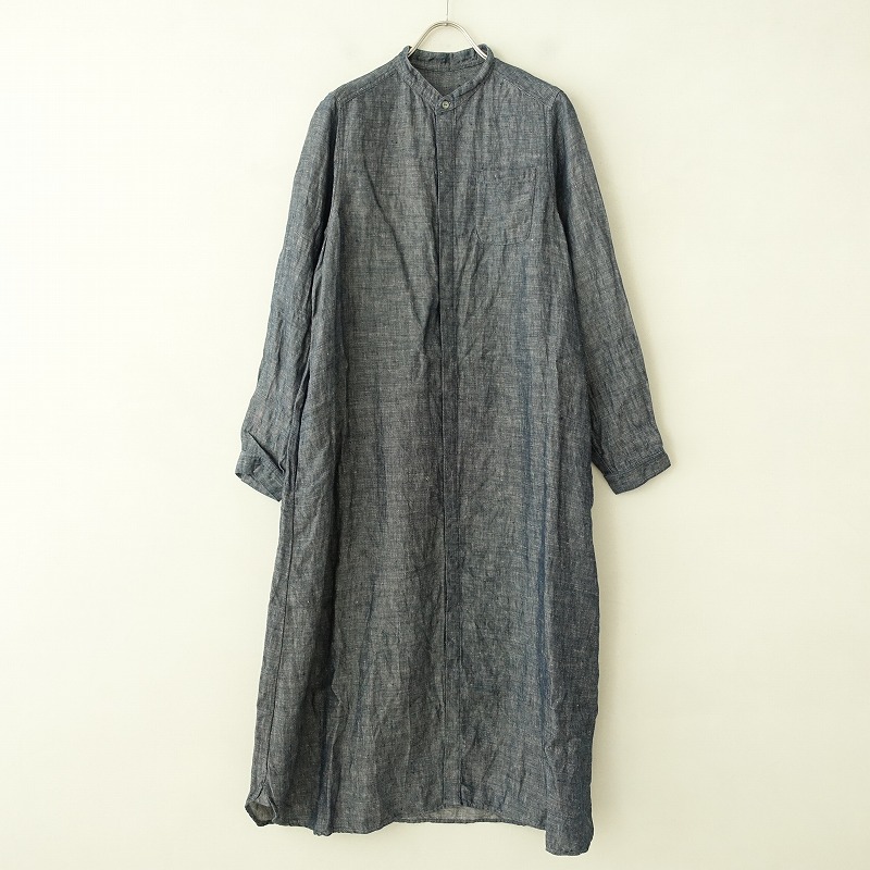 ネストローブ Nest Robe リネンシャンブレーaラインシャツワンピース 中古 62i12 高価買取中 Ice Org Br