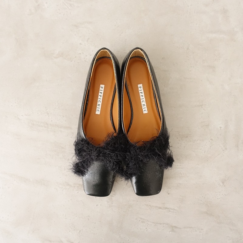 PIPPICHIC バレエシューズ 36.5 PIPPICHIC(ピッピシック)のAMBER BALLET／スクエアトゥバレエ