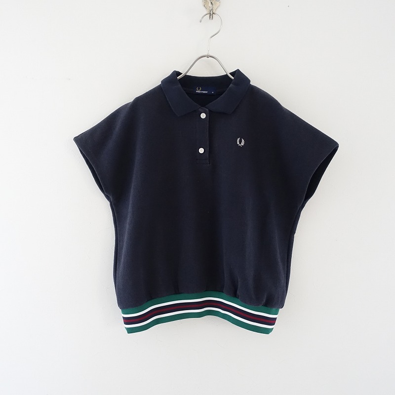 フレッドペリー FRED PERRY フレンチスリーブポロカラープルオーバー 10 バスト79-83  身長160-166【中古】【91G32】【高価買取中】 | ブランド古着買取drop