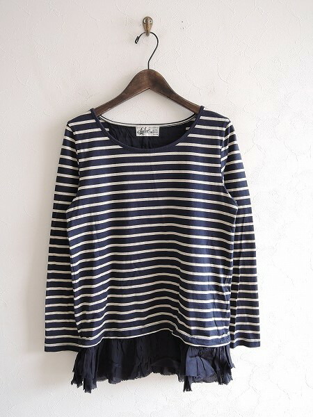 【楽天市場】ルルオンザブリッジ LULU ON THE BRIDGE ラメ入りボーダー裾フリルカットソー 【中古】【41J32】【高価買取中