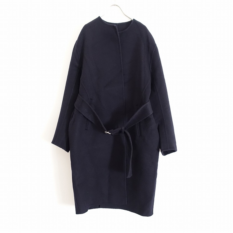 //チノ CINOH ウールカシミヤノーカラーコート  38 【中古】【30L32】