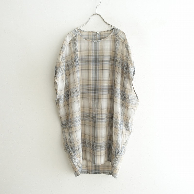 //【美品】ケンゴ k?ngo チェックコクーンチュニック 1 【中古】【12B42】 11,238円