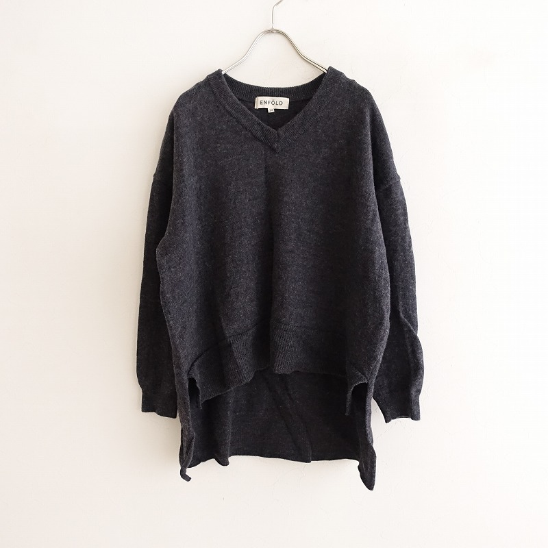 ENFOLD エンフォルド カラーブロックプルオーバー 38 ENFOLD - KNIT×CUTコンビ フレアヘムプルオーバー ENFOLD 38の