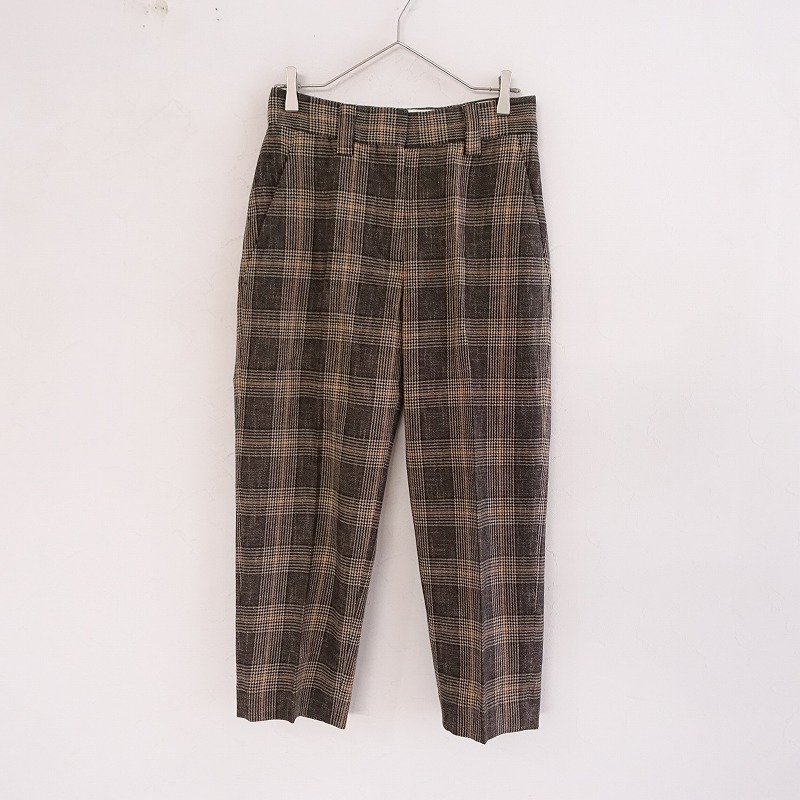 Acne Studios チェックパンツ ワイドパンツ 23AW Acne Studios - ウールチェックトラウザーズ - ブラック/ホワイト