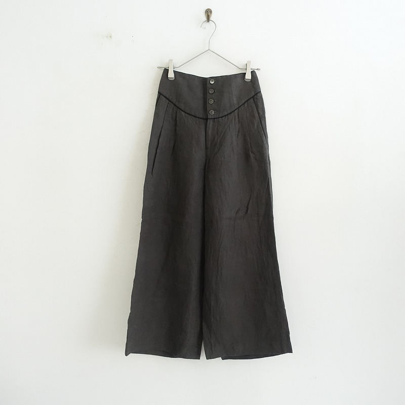 //【定価4.9万】ルブーケ LE BOUQUET リネンツイルバギーパンツ 34 【中古】【91C42】