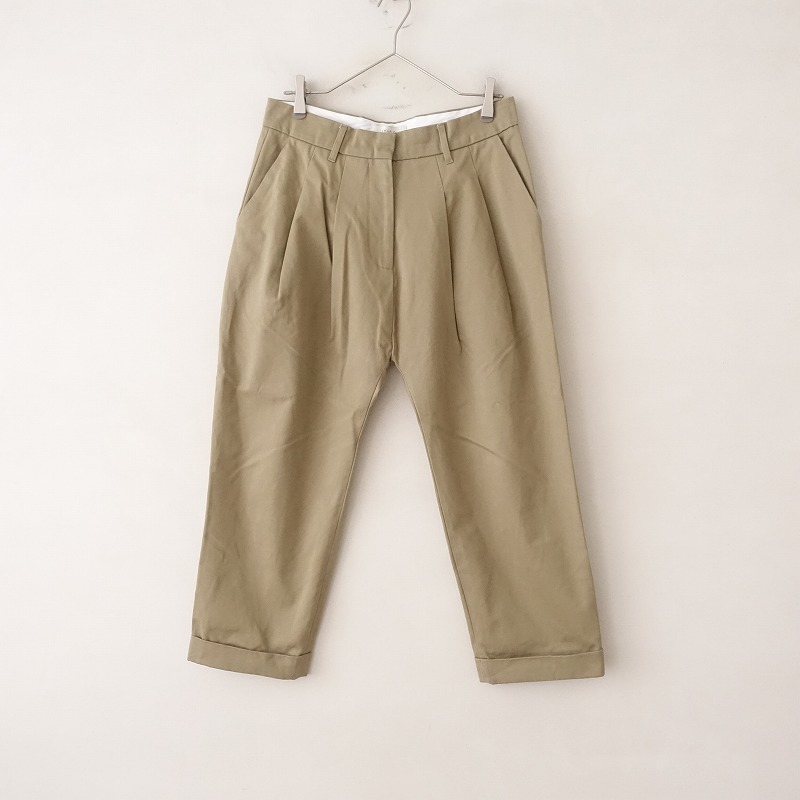 スタジオニコルソン STUDIO NICHOLSON コットンタックパンツ  1 【中古】【72E42】