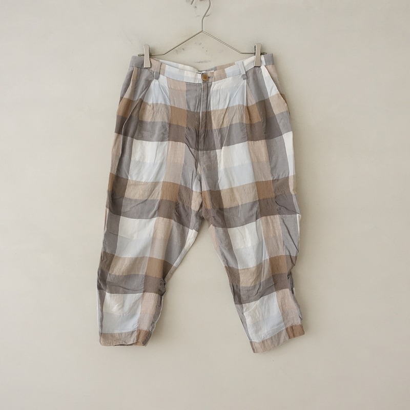 【定価3.9万】ミナペルホネン mina perhonen join チェッククロップドパンツ 38 【中古】【02F42】｜ブランド古着買取drop
