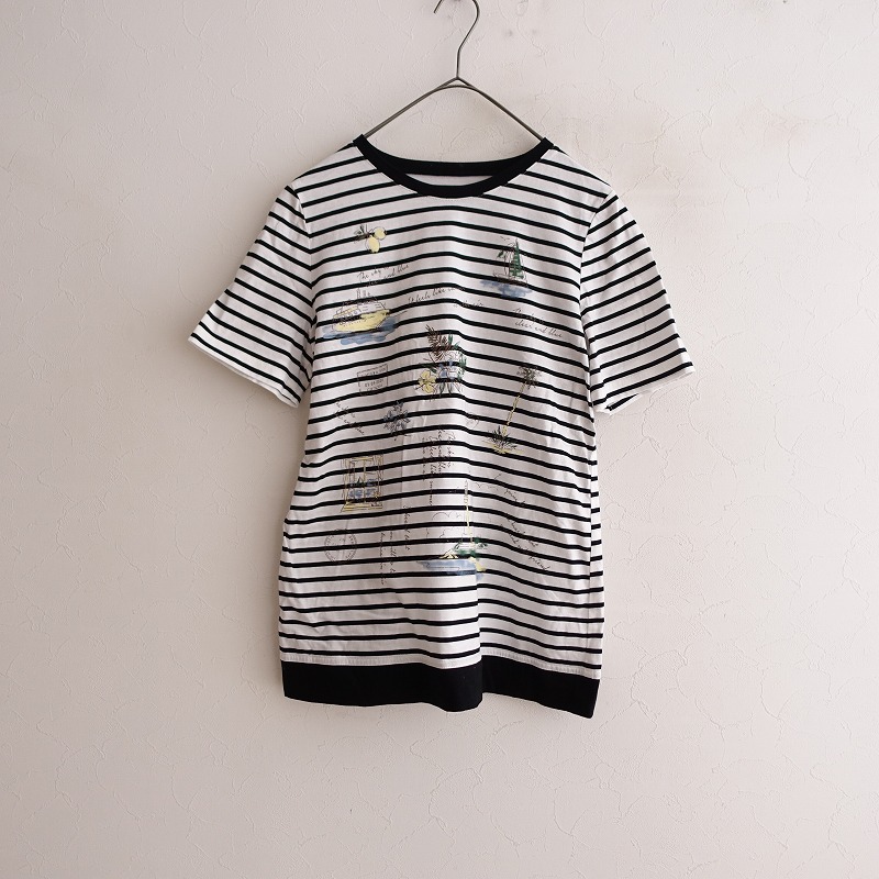 【定価3.1万】レリアン Leilian ヘルシーボーダーTシャツ 9 【中古】【11G42a】