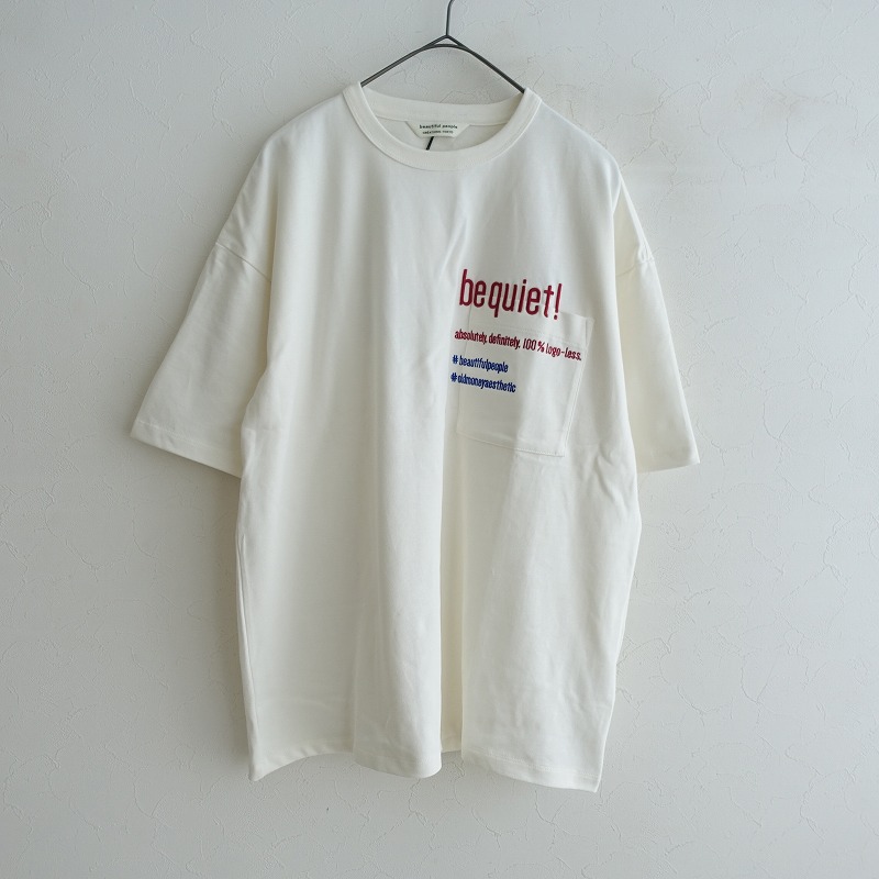 【未当て嵌める/通貨価値2.4万】ビューティフルピープル beautiful people スビンコンパクトジャージータイポグラフィーティーシャツ  38 【中古】【50I42】