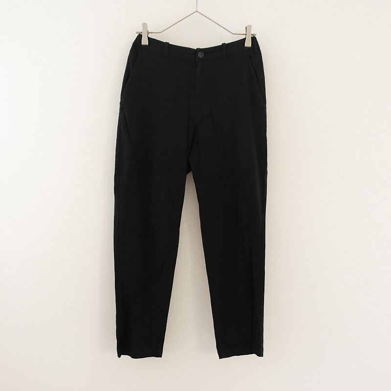 pas de calais 麻レーヨンストレッチパンツ　ネイビー　サイズ36 33128975496dfd0a62d67a0dc21324