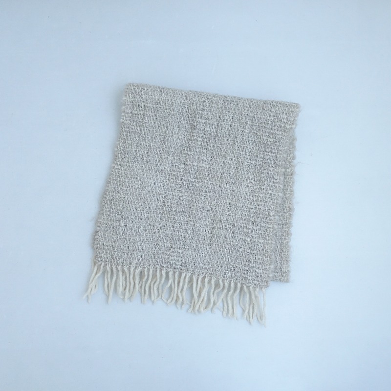 マンタスエスカライ MANTAS EZCARAY モヘヤウールラメ入りマフラー 【中古】【81L42】