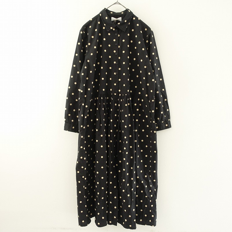 【定価2.4万】ソイル soil 40 POPLIN DOT PRINT REGULAR COLLAR DRESS 1 【中古】【42L42】｜ブランド古着買取drop
