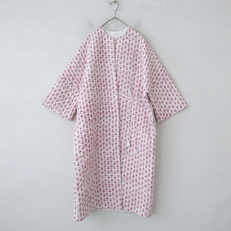 TOWAVASEトワヴァーズ 刺し子 ステッチリネン プルオーバー ブラウス TOWAVASEトワヴァーズ 刺し子 ステッチリネン プルオーバー